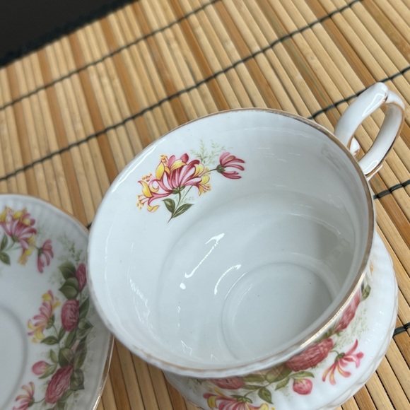 Vintage Queen’s Rosina China Tea Cup & Saucer Set WILD FLOWERS #14 England - Picture 6 of 12